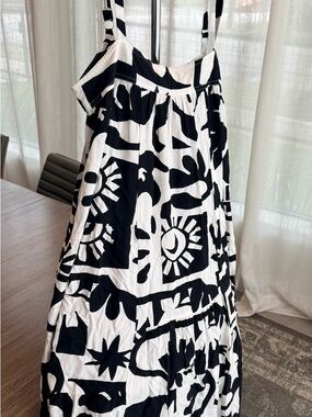 Abel the Label Black & White Maxi Print Dress